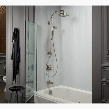 Kohler Bath screen, 56-15/16" x 32" W with 1/4" thick Crystal Clear glass and square corner