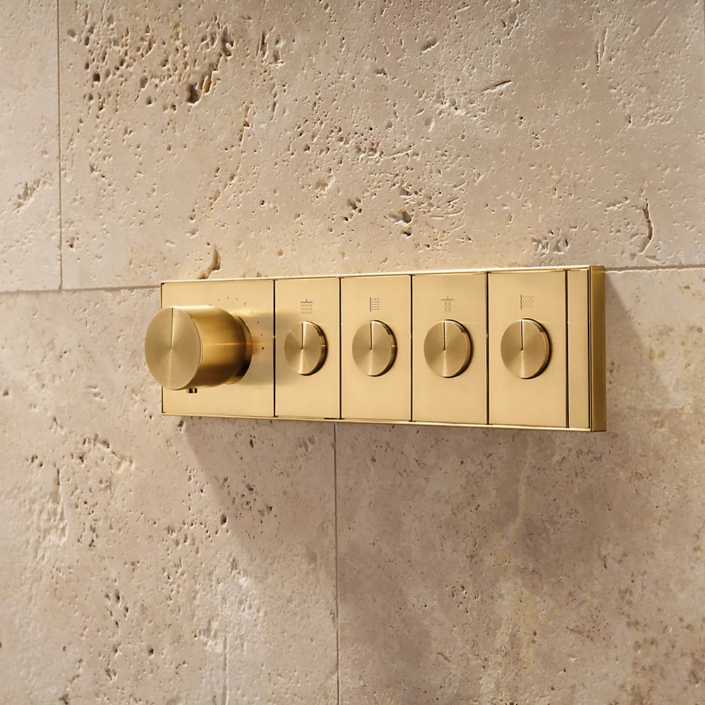 Kohler Four-outlet recessed mechanical thermostatic valve control