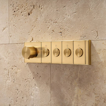 Kohler Four-outlet recessed mechanical thermostatic valve control