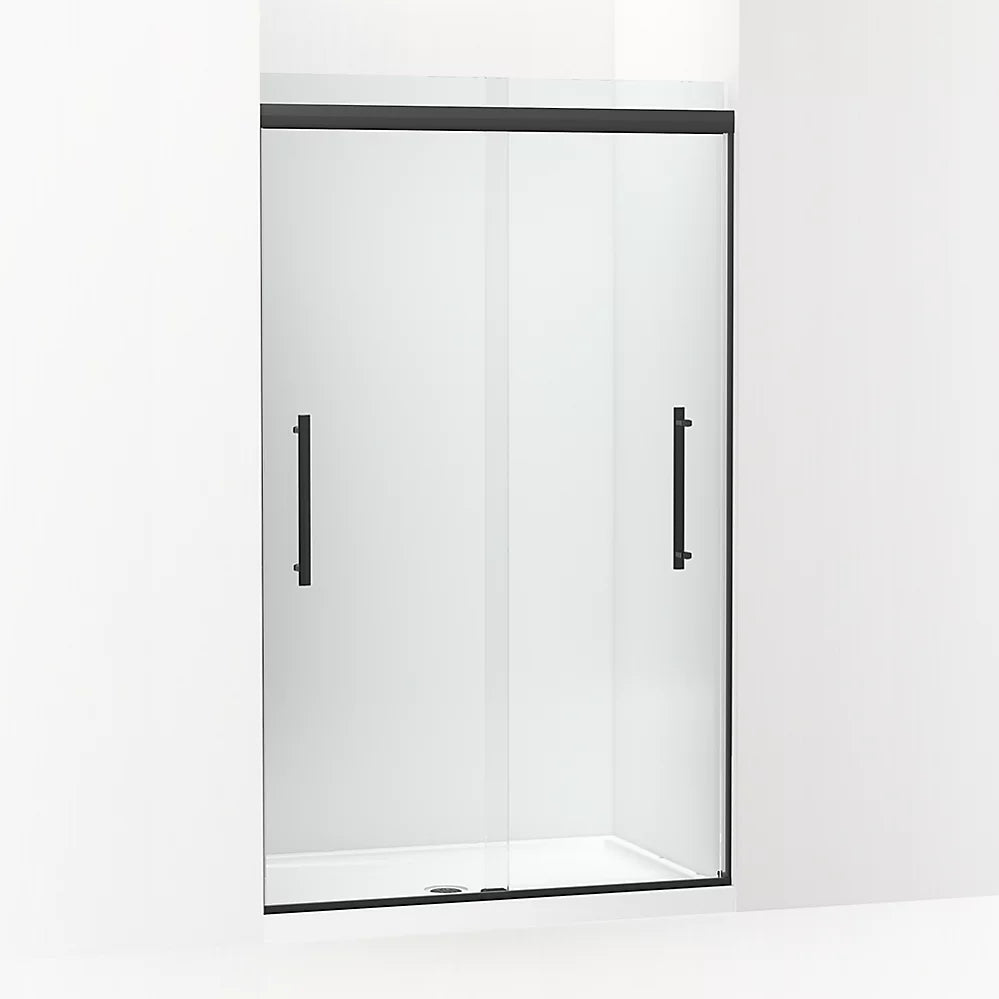 Kohler Frameless sliding shower door, 79-1/16" H x 44-5/8 - 47-5/8" W, with 5/16" thick Crystal Clear glass