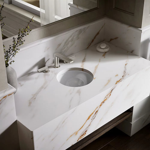 Kohler 13-1/4" round drop-in/undermount bathroom sink, no overflow