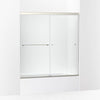 Kohler 62" H sliding bath door with 5/16"-thick glass