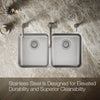 Kohler Undertone® 31-1/2" undermount double-bowl kitchen sink