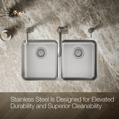 Kohler Undertone® 31-1/2" undermount double-bowl kitchen sink