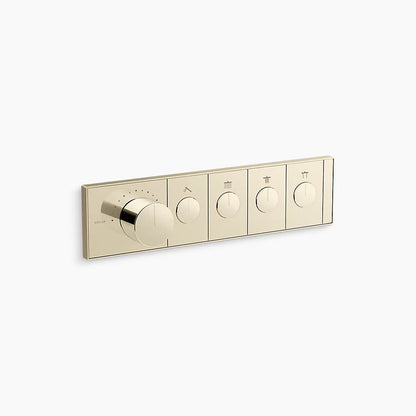 Kohler Four-outlet recessed mechanical thermostatic valve control