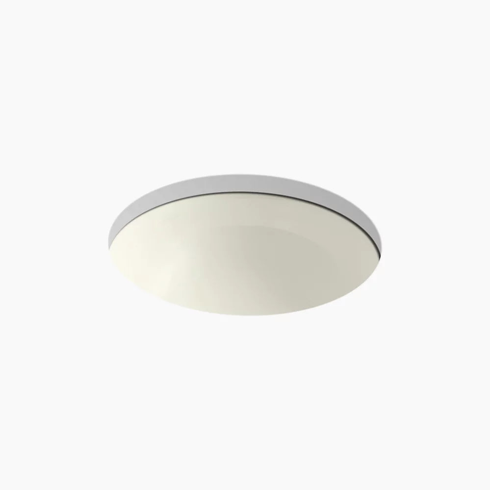 Kohler 16-1/8" round undermount bathroom sink, no overflow