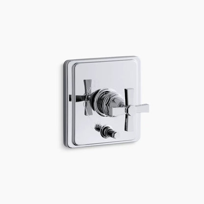 Kohler Rite-Temp® valve trim with push-button diverter and cross handle