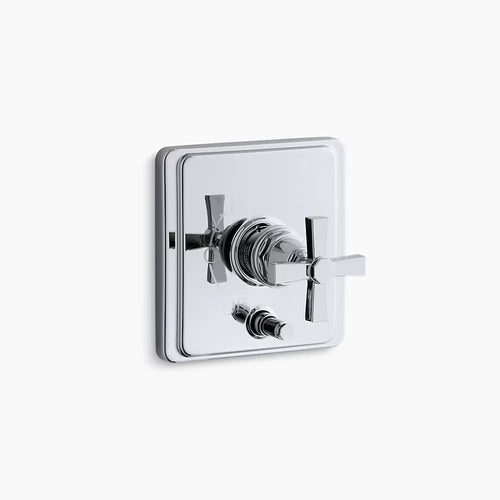Kohler Rite-Temp® valve trim with push-button diverter and cross handle