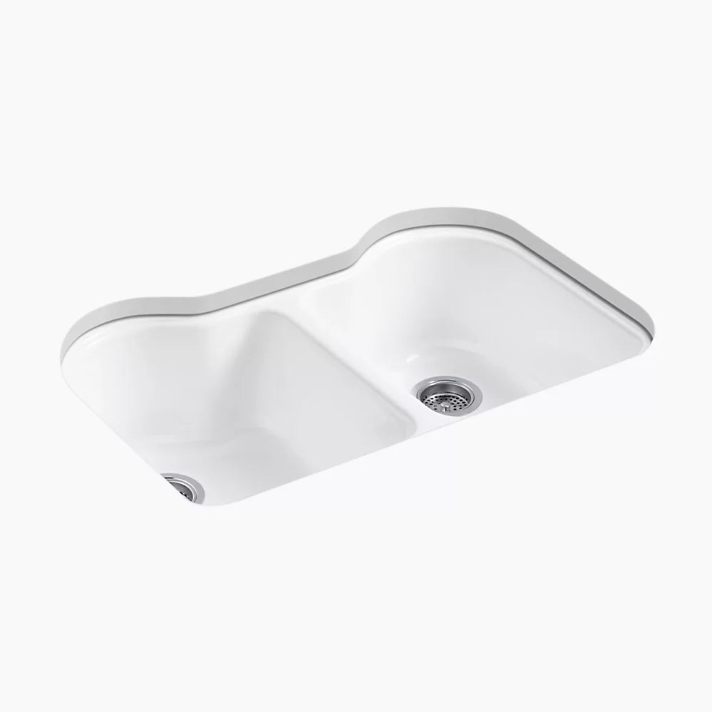 Kohler Hartland® 33" undermount double-bowl kitchen sink