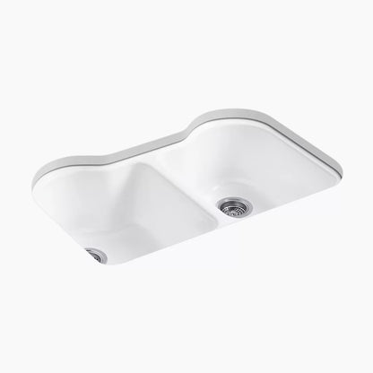 Kohler Hartland® 33" undermount double-bowl kitchen sink
