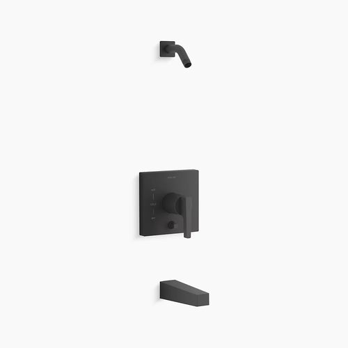 Kohler Rite-Temp® bath and shower trim kit with push-button diverter, without showerhead