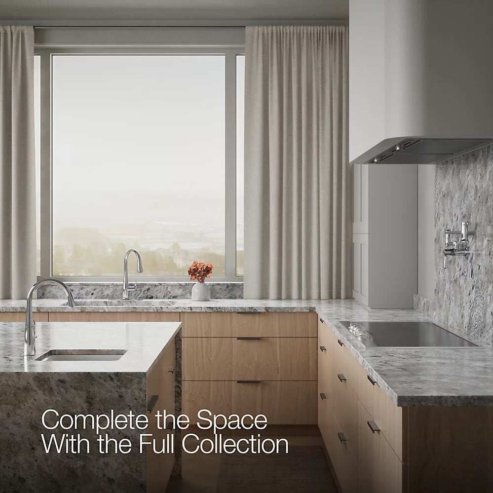 Kohler Compact pull-down kitchen sink faucet with three-function sprayhead