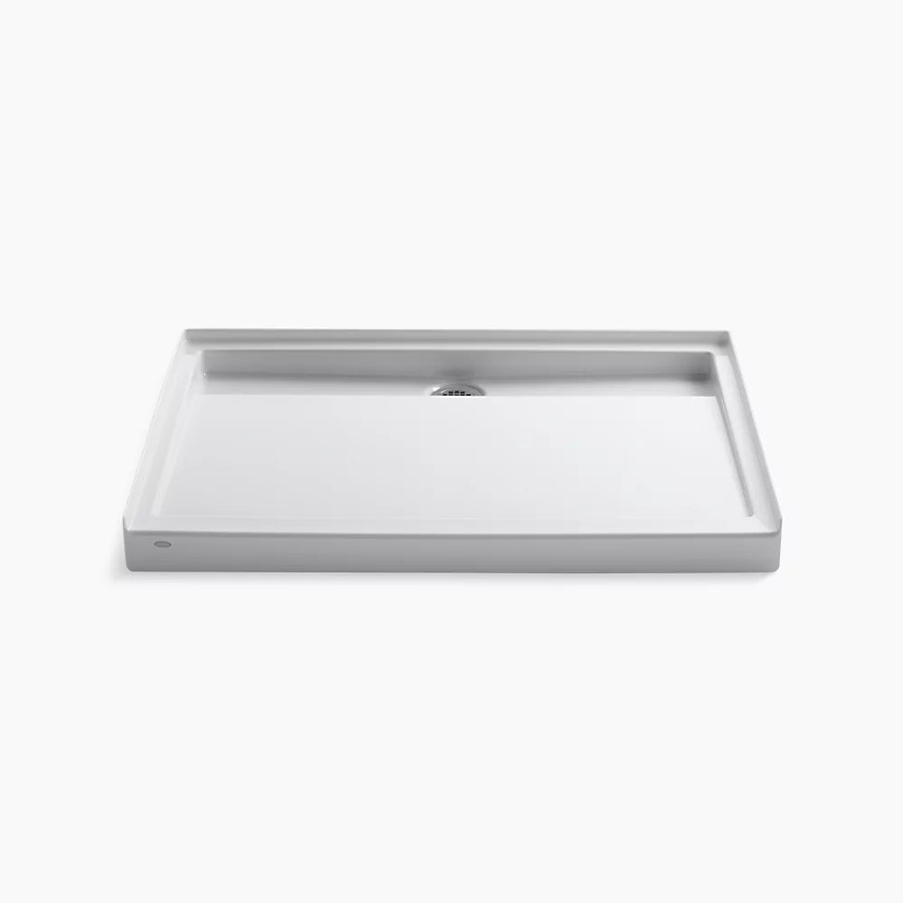 Kohler 48" x 36" alcove shower base, rear center drain