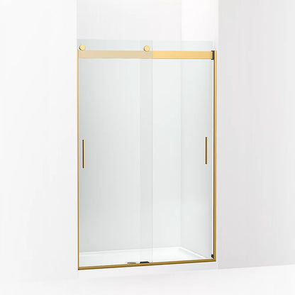 Kohler Levity Sliding shower door, 74" H x 43-5/8 - 47-5/8" W, with 1/4" thick Crystal Clear glass