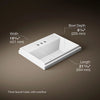 Kohler 21-3/4" rectangular drop-in bathroom sink