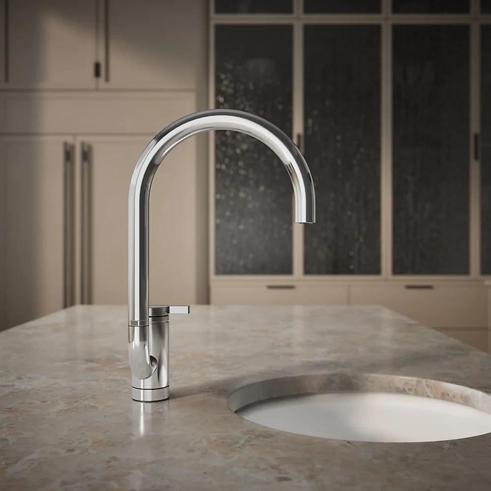 Kohler Single-handle bar sink faucet with two-function extended-reach spout