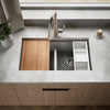 Kohler Task™ Smart Divide® Smart Divide® 33" top-/undermount double-bowl workstation kitchen sink