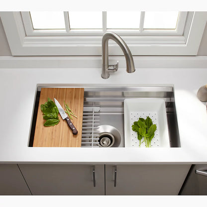 Kohler 33" undermount single-bowl workstation kitchen sink