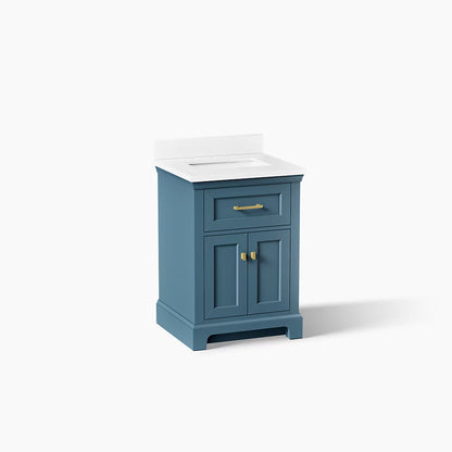 Kohler Charlemont Cabinet and Quartz Top 24-Inch Single-Sink Bathroom Vanity