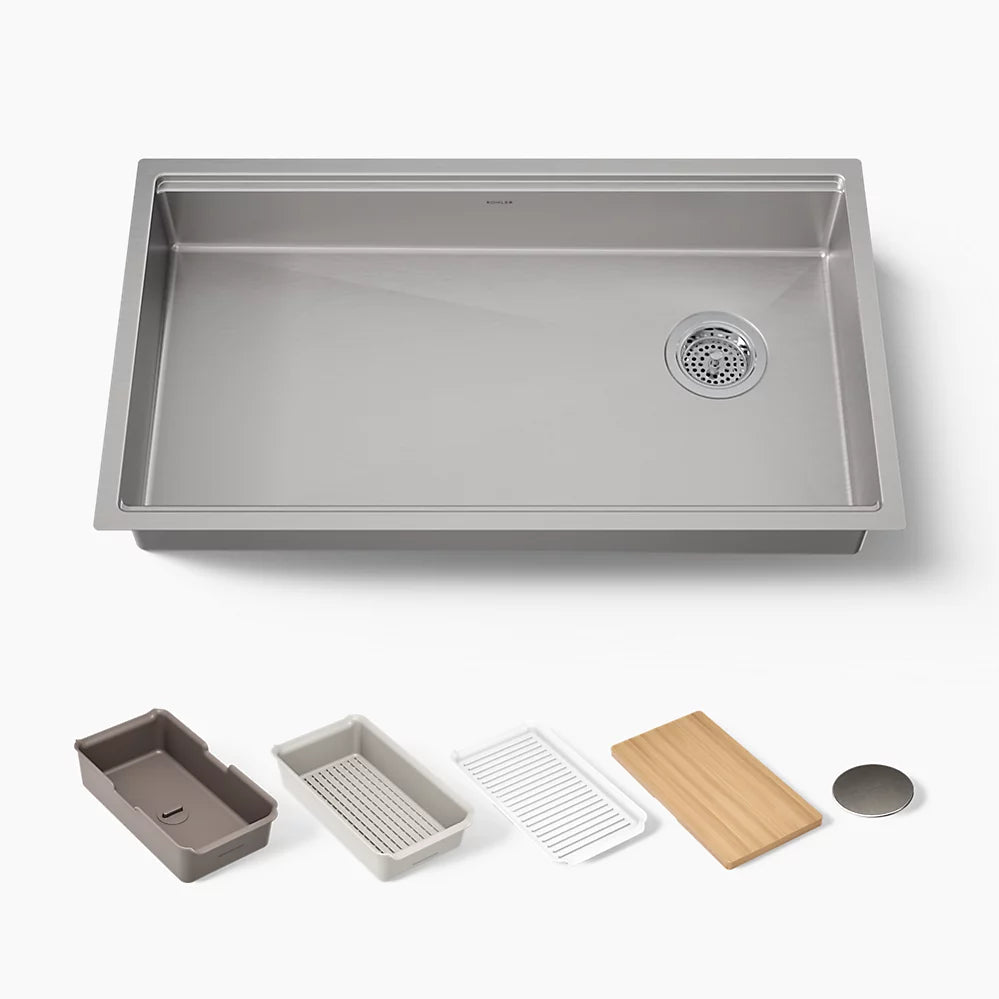 Kohler Strive® 32" undermount single-bowl workstation kitchen sink