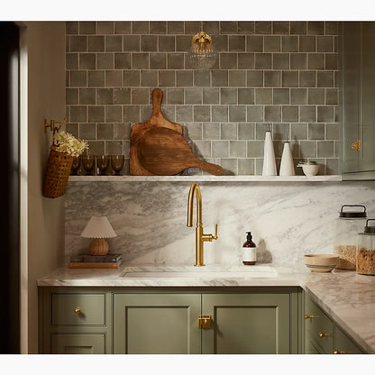 Kohler Pull-down kitchen sink faucet with three-function sprayhead
