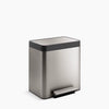 Kohler 8-gallon stainless steel step trash can