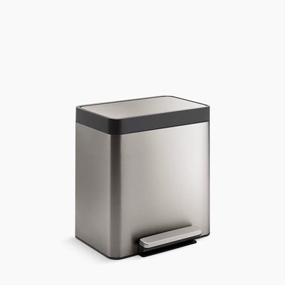 Kohler 8-gallon stainless steel step trash can