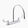Kohler 1.5 gpm kitchen sink faucet with 9-5/16" gooseneck spout, aerated flow and wristblade handles