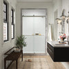 Kohler Frameless sliding shower door, 77-9/16" H x 44-5/8 - 47-5/8" W, with 5/16"-thick Crystal Clear glass