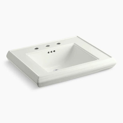 Kohler Pedestal/console table bathroom sink basin with 8" widespread faucet holes