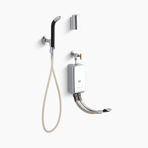 Kohler Bedpan washer with double foot control mixing valves and integral stops