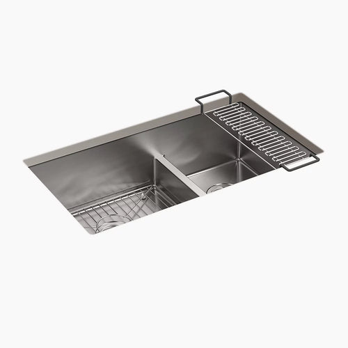 Kohler Smart Divide® 32" undermount double-bowl kitchen sink