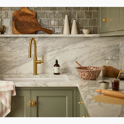 Kohler Pull-down kitchen sink faucet with three-function sprayhead