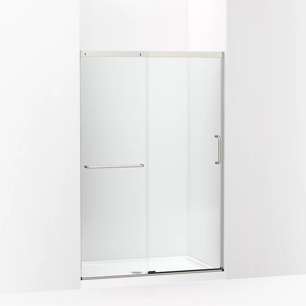 Kohler Sliding shower door, 70-1/2" H x 44-1/4 - 47-5/8" W, with 1/4" thick Crystal Clear glass