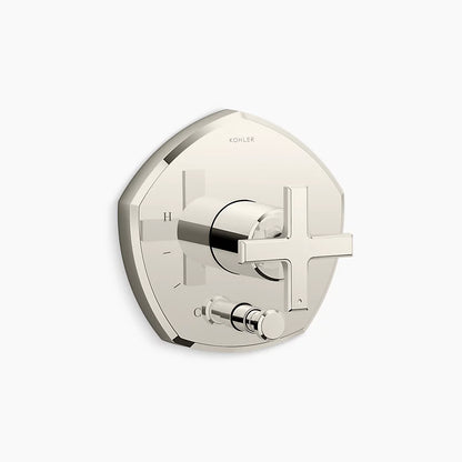 Kohler Rite-Temp® valve trim with push-button diverter and cross handle