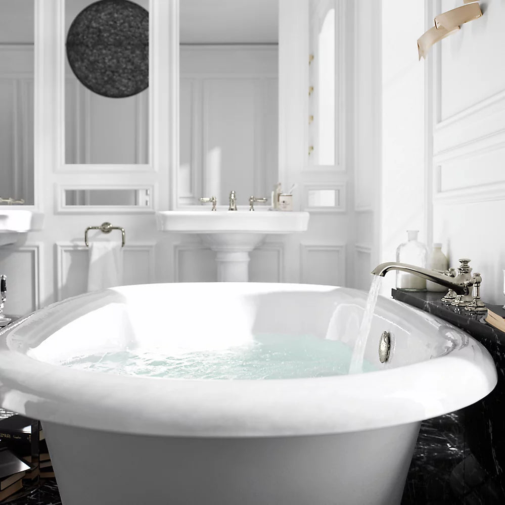 Kohler Deck-mount bath spout with flare design