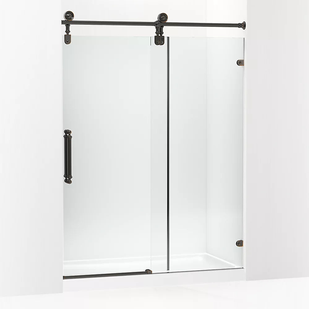 Kohler 80-7/8" H sliding shower door with 3/8"-thick glass