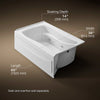Kohler Mariposa Whirlpool Right Drain And Adjustable Jets 60 x 36-Inch Alcove Bathtub