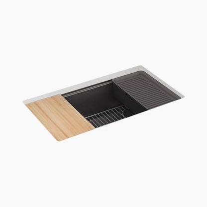 Kohler 32-1/2" undermount single-bowl workstation kitchen sink