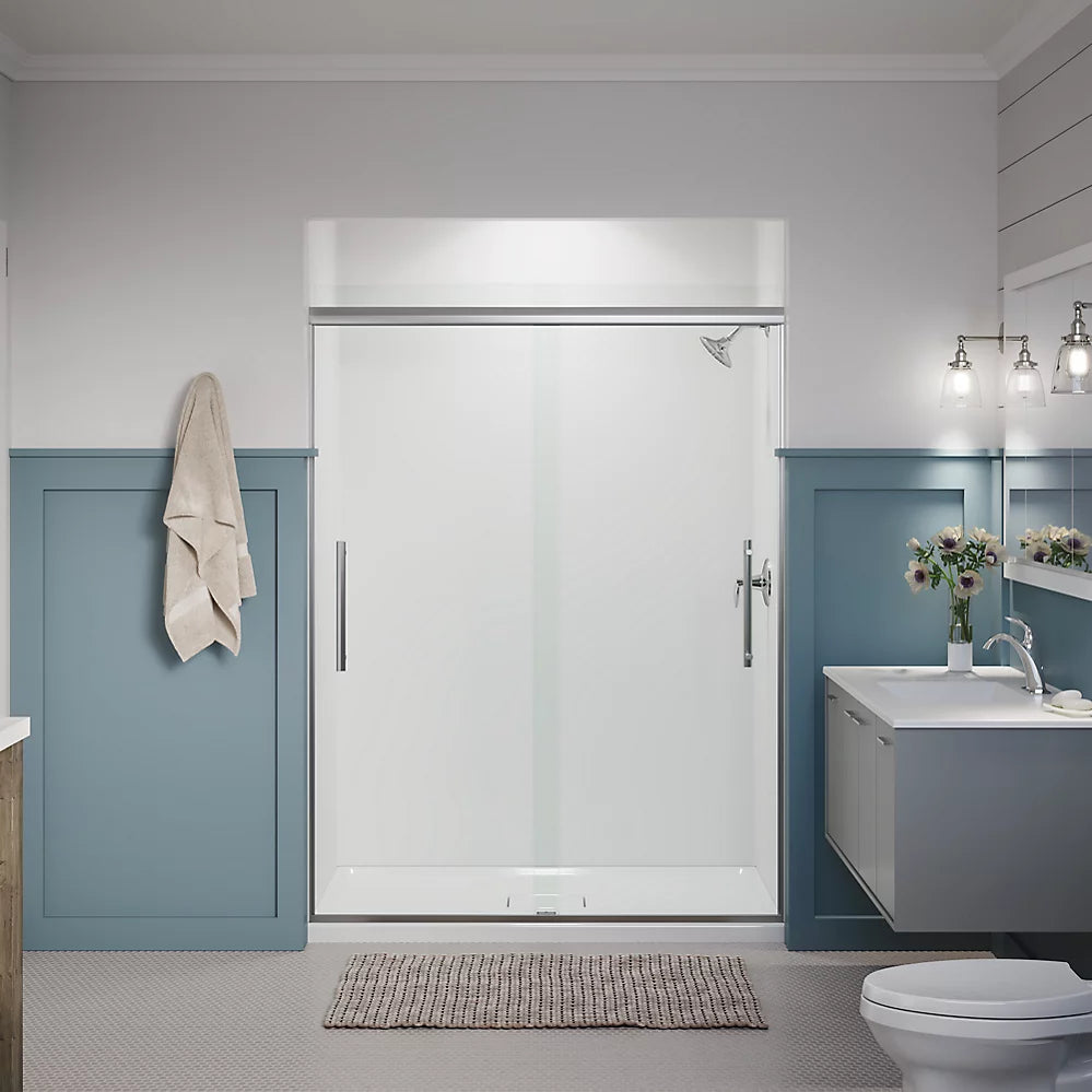 Kohler 79-1/16" H sliding shower door with 5/16"-thick glass