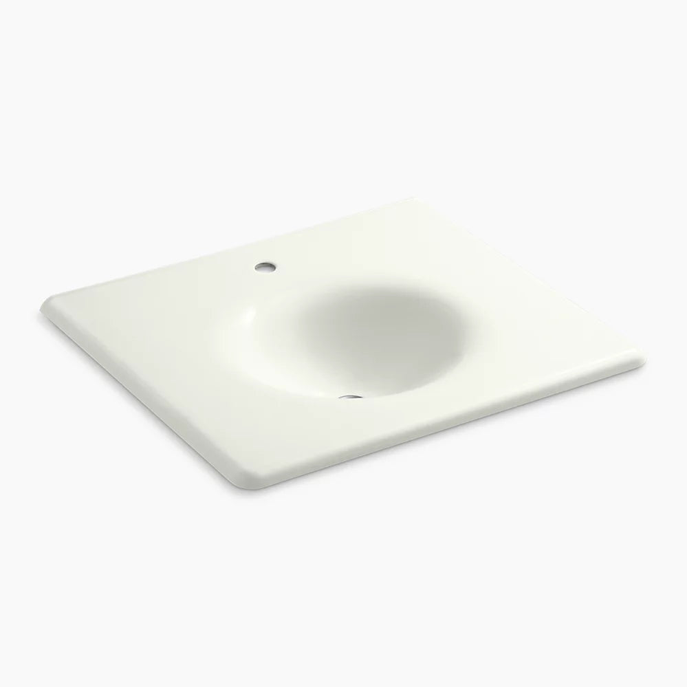Kohler 25" Enameled cast iron vanity top with integrated round sink