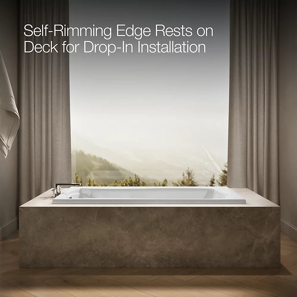 Kohler Mariposa Whirlpool Bath 66 x 36-Inch Drop-In Bathtub