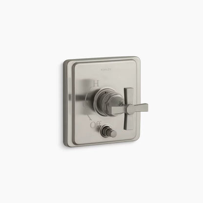 Kohler Rite-Temp® valve trim with push-button diverter and cross handle