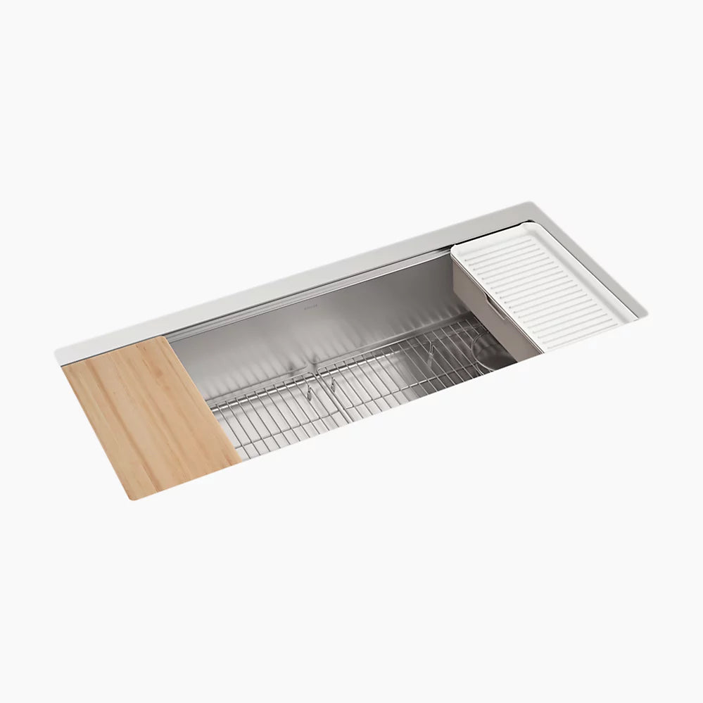 Kohler Strive® 44" undermount single-bowl workstation kitchen sink