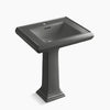Kohler 27-1/4" rectangular pedestal bathroom sink
