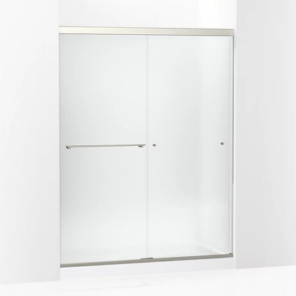 Kohler Sliding shower door, 76" H x 56-5/8 - 59-5/8" W, with 5/16" thick Frosted glass