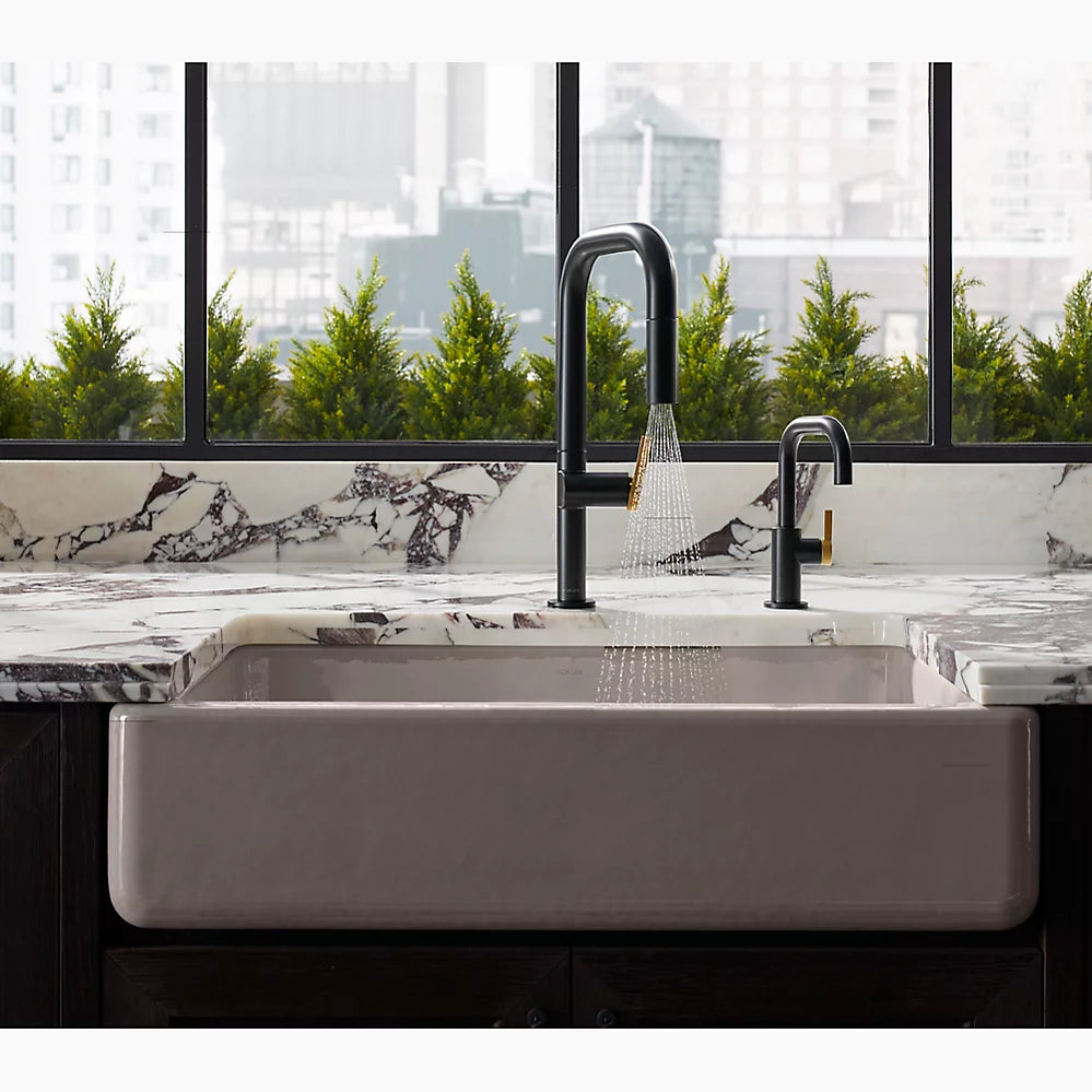 Kohler Touchless pull-down kitchen sink faucet with two-function sprayhead