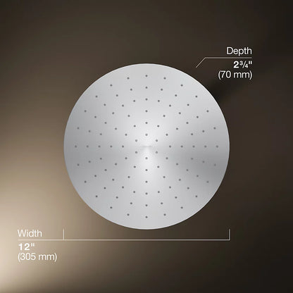 Kohler Round 12" single-function rainhead, 2.5 gpm