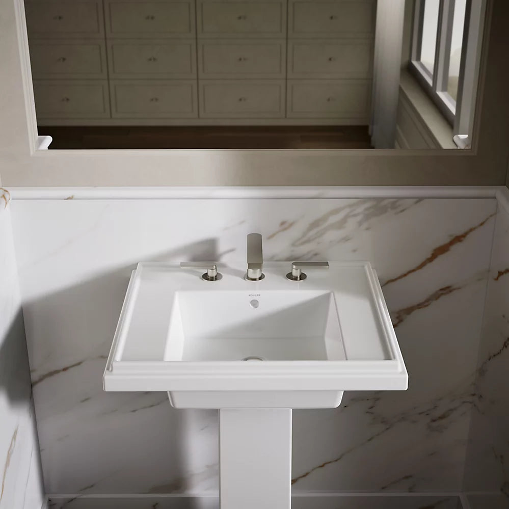 Kohler 24" square pedestal bathroom sink