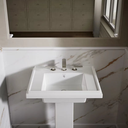 Kohler 24" square pedestal bathroom sink